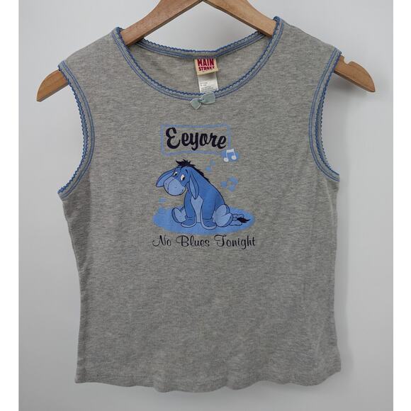 Disney Tops - Vintage Disney Winnie the Pooh Eeyore Gray Tank Top Size XS No Blues Tonight
